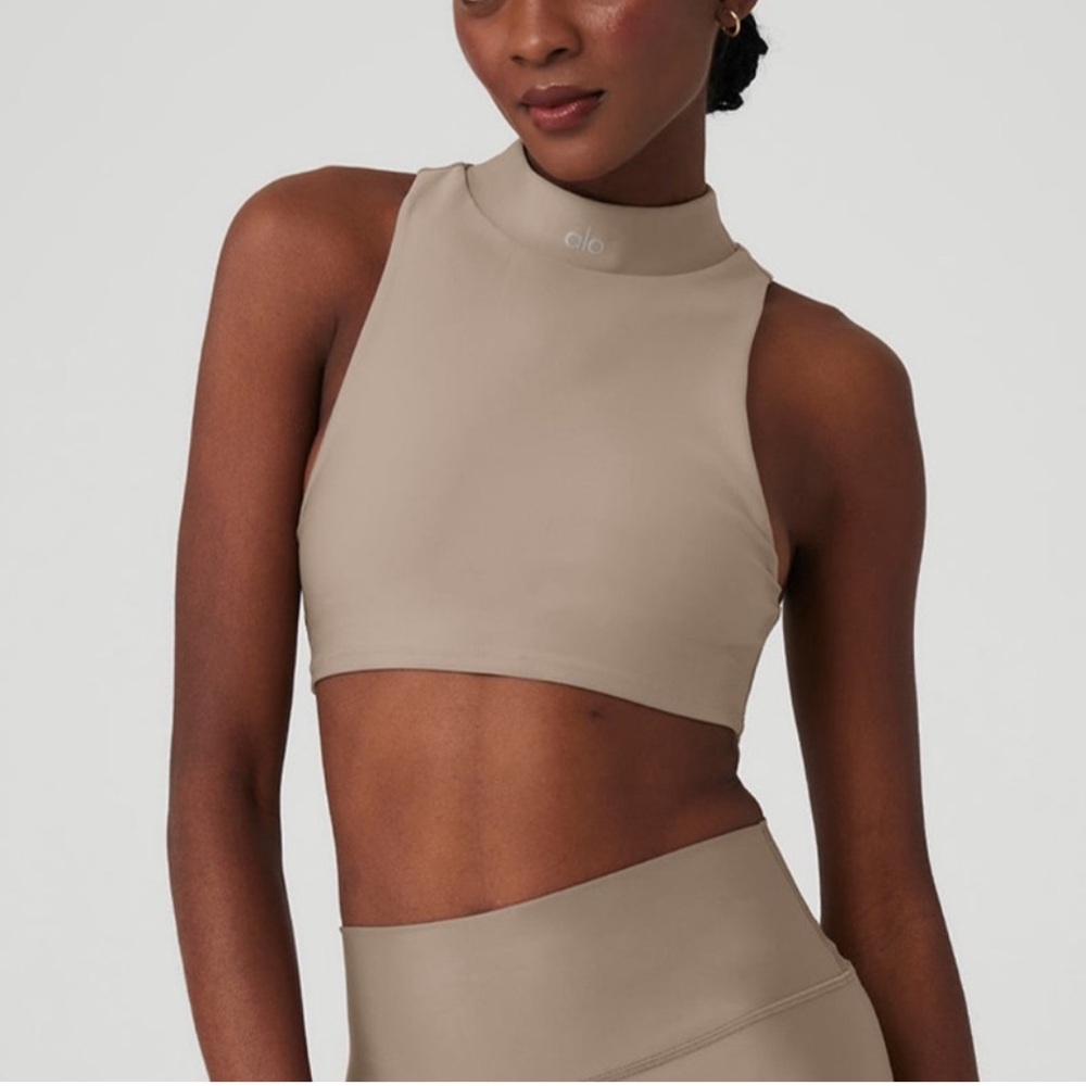 Alo Yoga Mock Neck Bra Top
